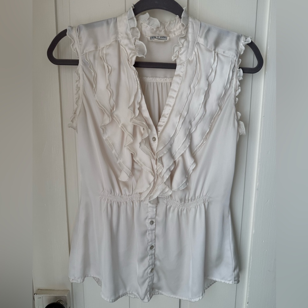 Converse Ivory Ruffled Blouse